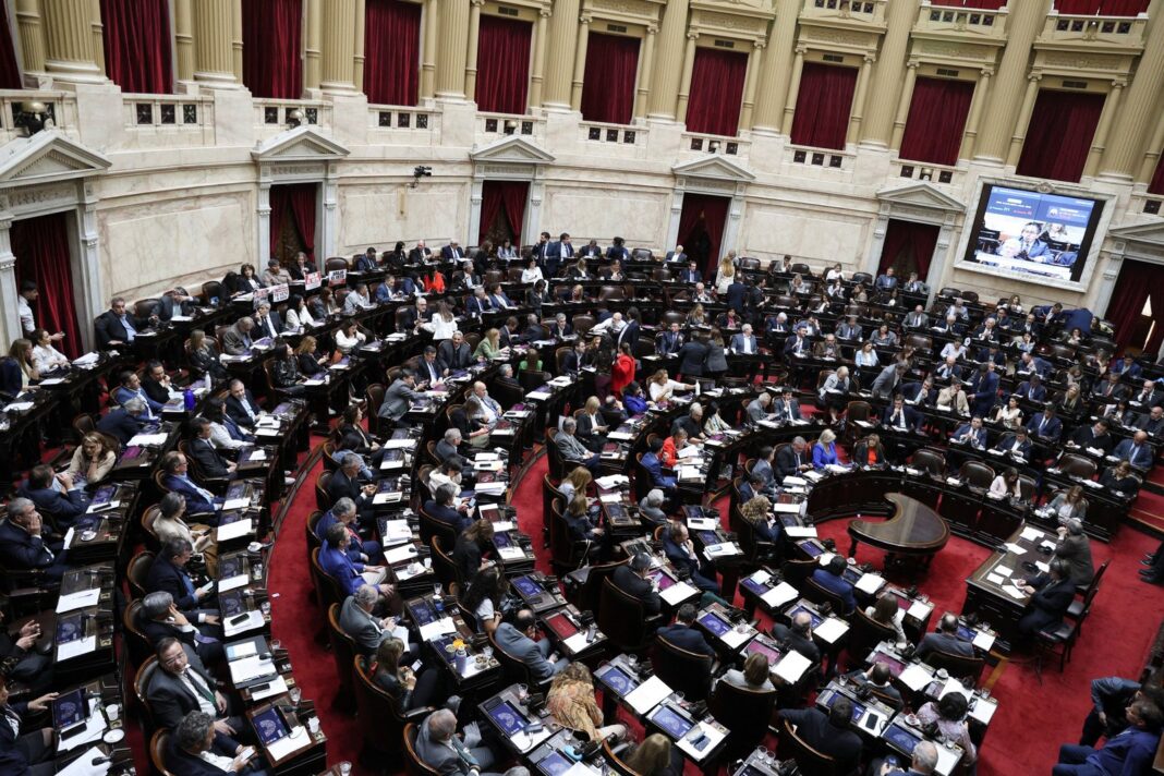 Sesión legislativa en el Congreso de Argentina