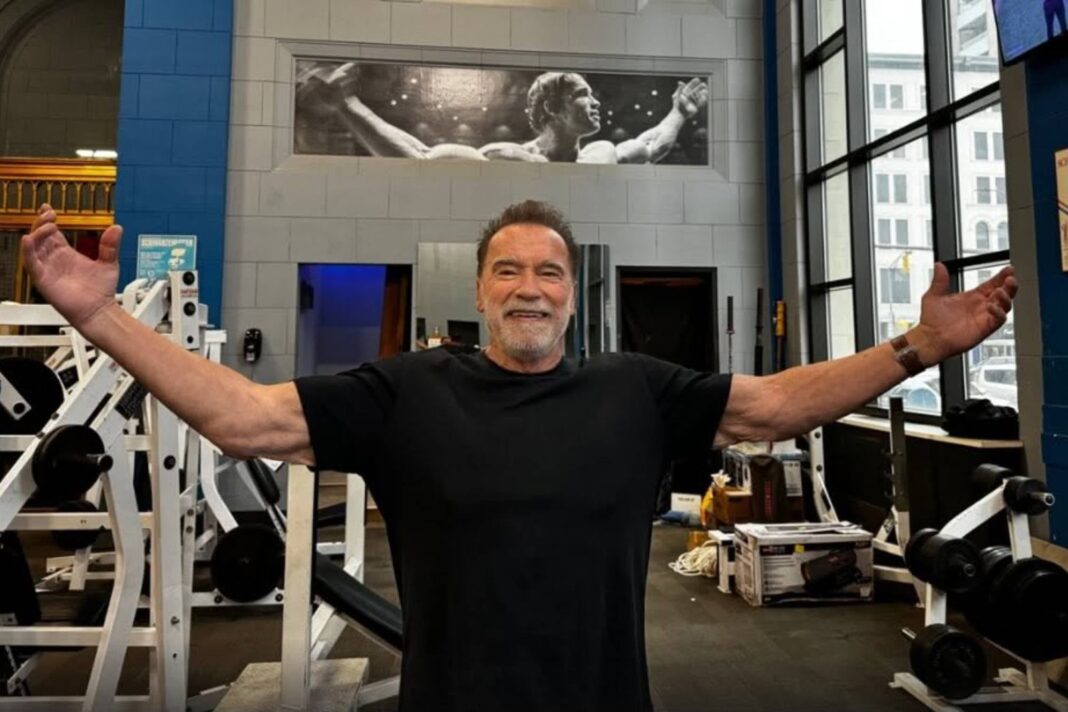 Arnold Schwarzenegger durante una entrevista