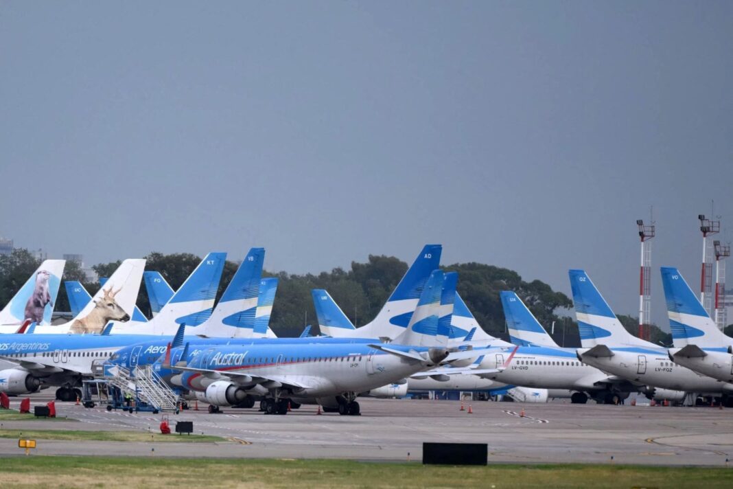 Fachada del edificio de Aerolíneas Argentinas