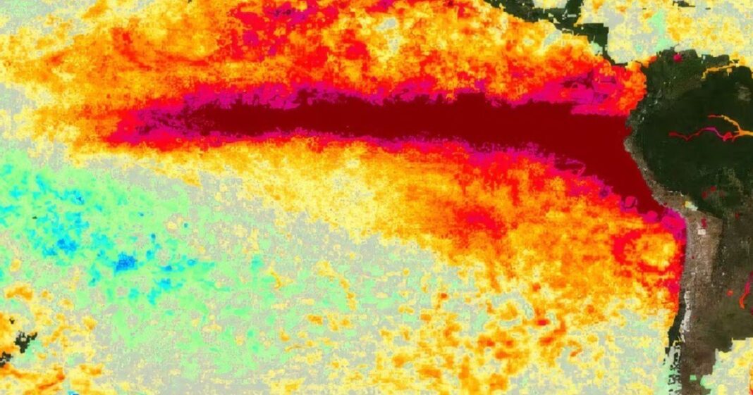 Mapa de Argentina con zonas de alerta por el fenómeno El Niño