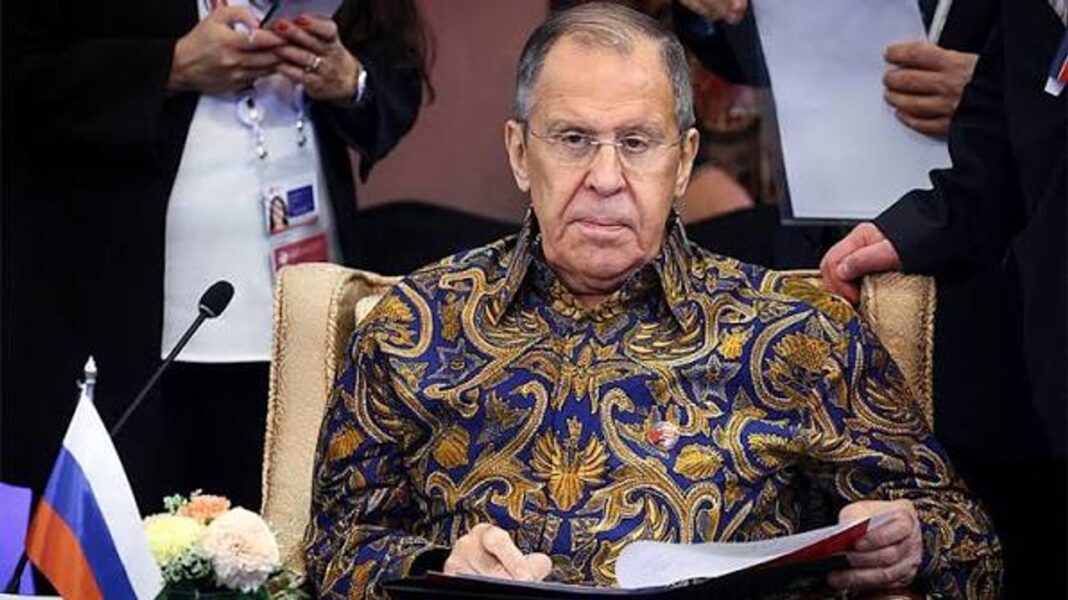 Serguéi Lavrov, ministro de Relaciones Exteriores de Rusia, durante una entrevista.