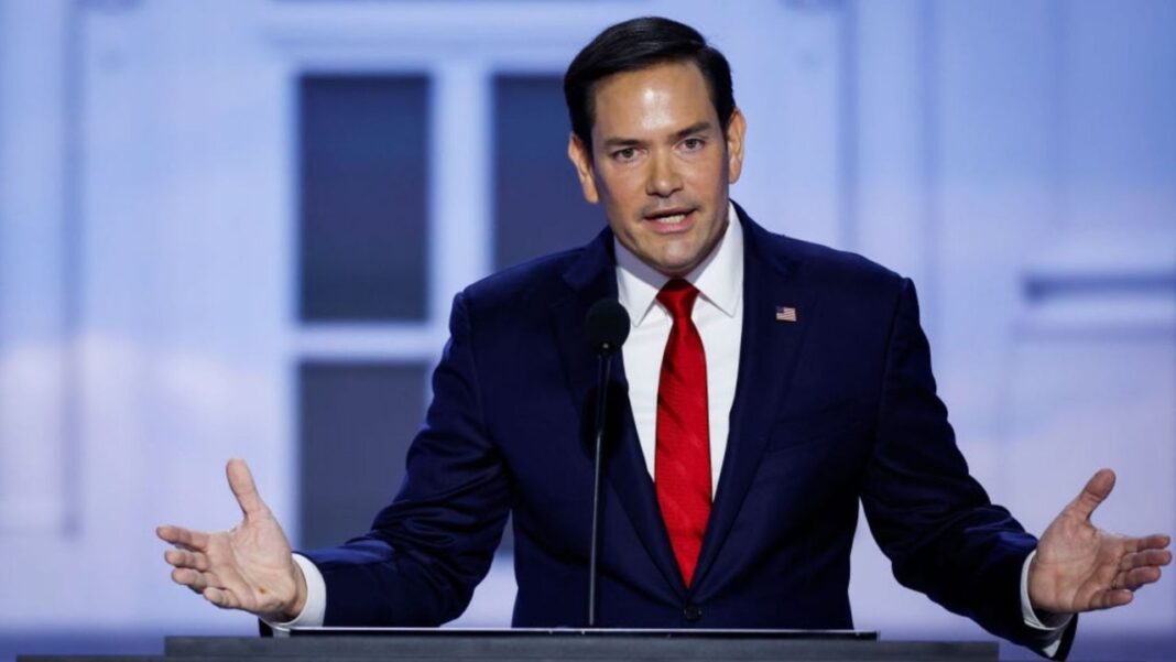 Marco Rubio en una reunión oficial