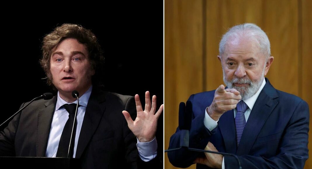 Presidentes Javier Milei, de la Argentina, y Luis Inácio Da Silva, de Brasil